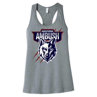Ladies Racerback Ambush Grey Tank Thumbnail