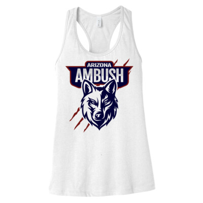 Ladies Racerback Ambush White Tank  Thumbnail